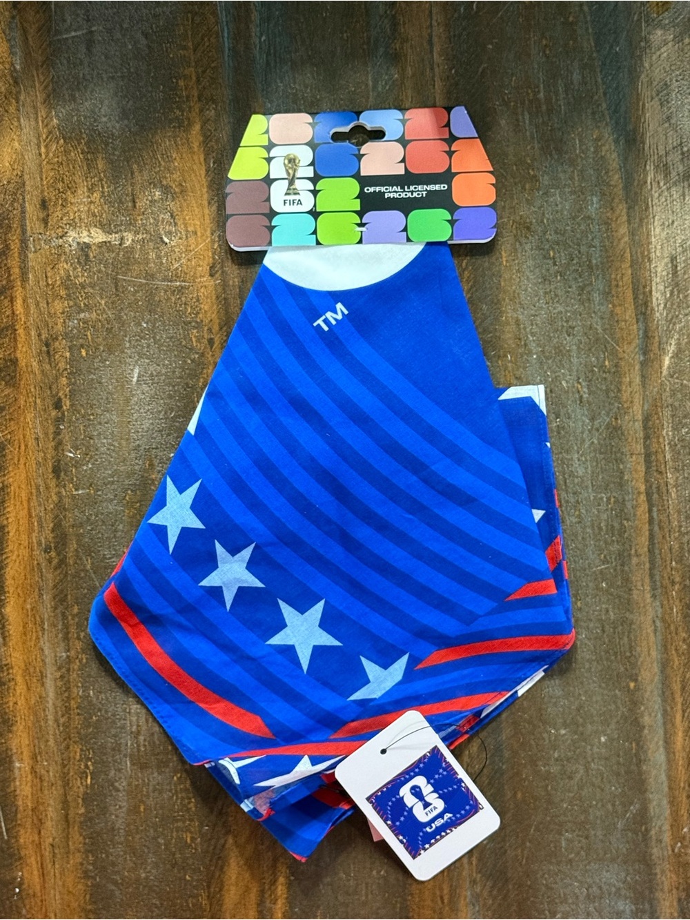 FIFA World Cup 2026 Official Licensed Product USA Patriotic Soccer Bandana NWT